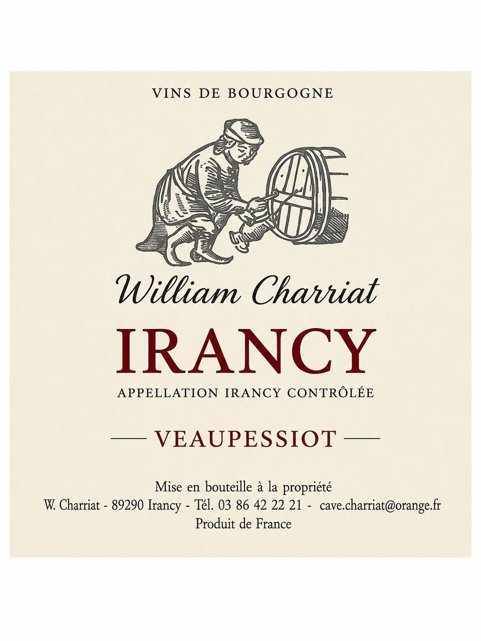 William Charriat Irancy Veaupessiot 2022 – officiel frontetiket
