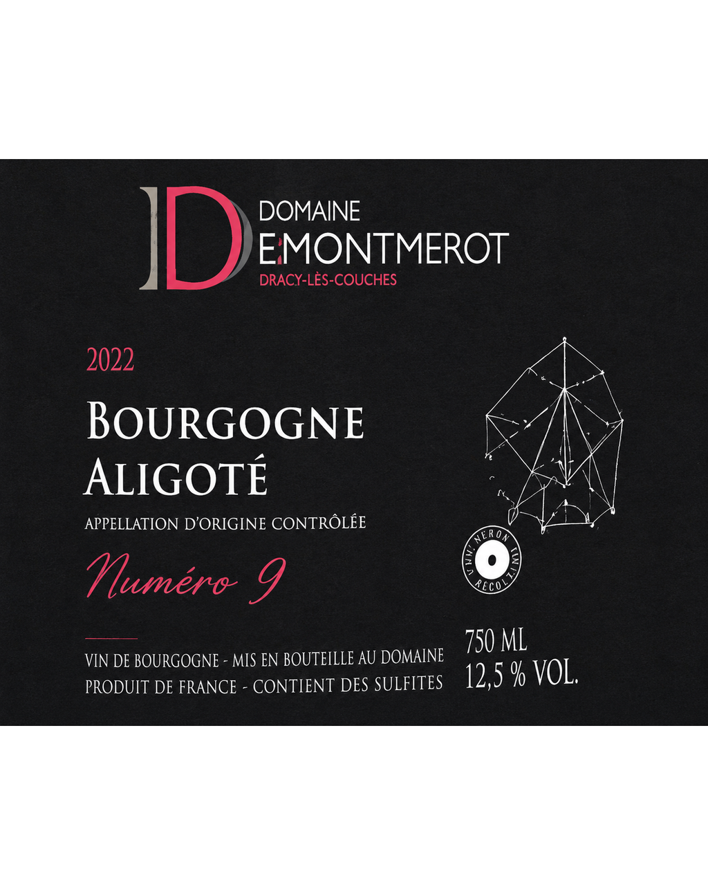 Domaine Demontmerot Bourgogne Aligoté Les Vignes Charrières N°9 2023 – etiket
