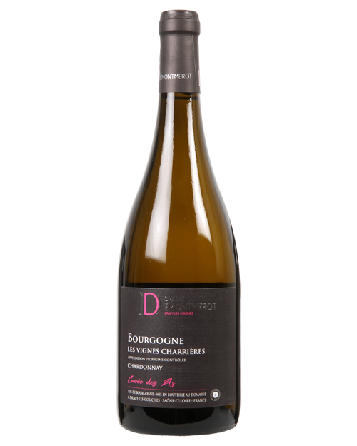 Domaine Demontmerot Bourgogne Chardonnay Les Vignes Charrières Cuvée des As 2024 – flaske på hvid baggrund