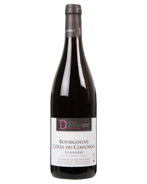 Domaine Demontmerot Bourgogne Côtes du Couchois Pinot Noir "En Fougère" 2023 – flaske på hvid baggrund