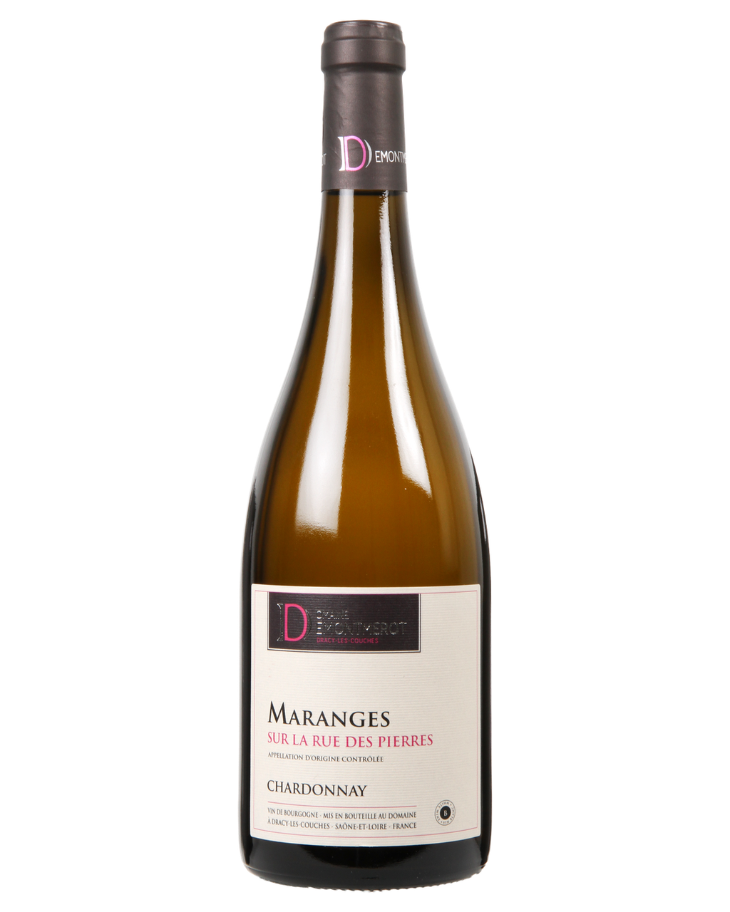 Domaine Demontmerot Maranges Blanc "Sur la Rue des Pierres" 2024 – flaske på hvid baggrund