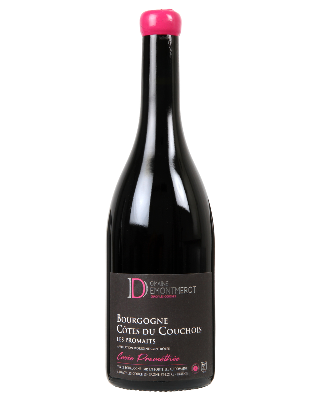 Domaine Demontmerot Bourgogne Côtes du Couchois Les Promaits Cuvée Prométhée 2023 – flaske på hvid baggrund