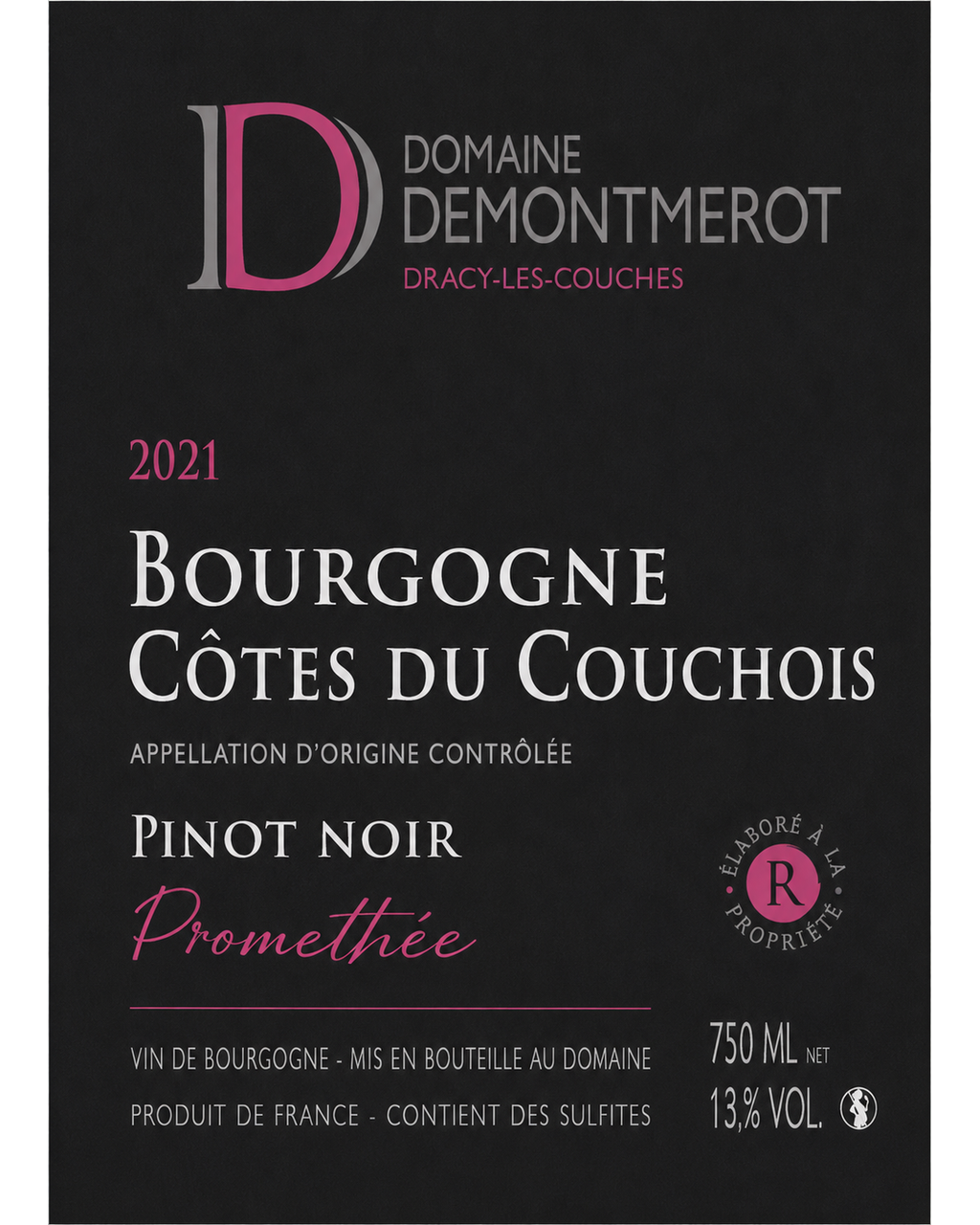 Domaine Demontmerot Bourgogne Côtes du Couchois Les Promaits Cuvée Prométhée 2023 – etiket