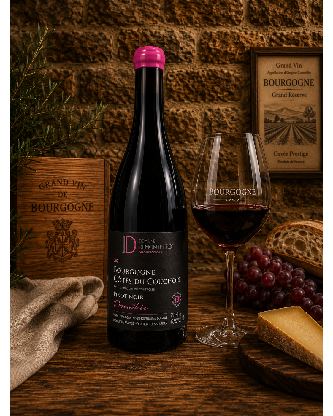 Domaine Demontmerot Bourgogne Côtes du Couchois Les Promaits Cuvée Prométhée 2023 – miljøbillede