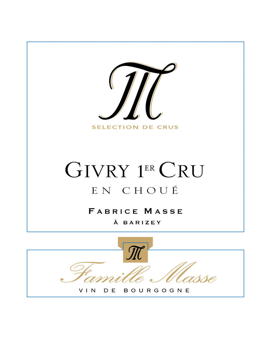 Domaine Masse Givry Premier Cru En Choué