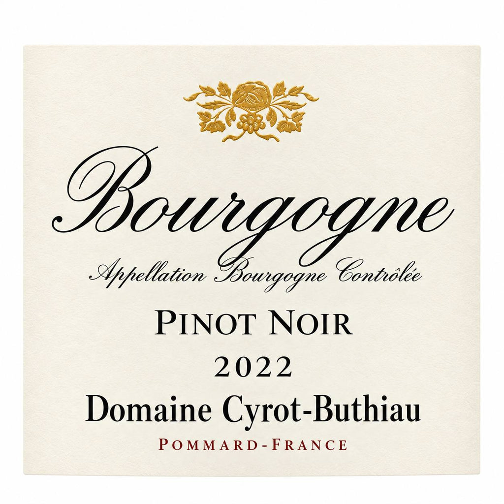 Domaine Cyrot-Buthiau Bourgogne Pinot Noir 2022 – etiket