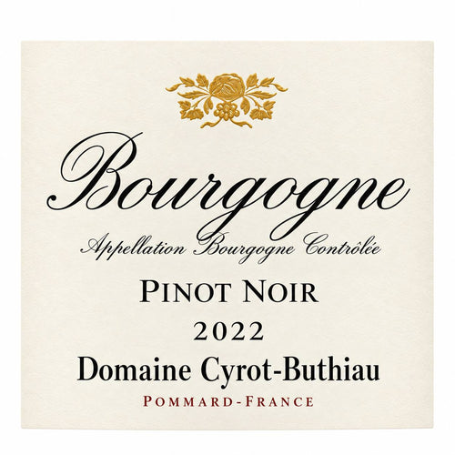 Domaine Cyrot-Buthiau Bourgogne Pinot Noir 2022 – etiket
