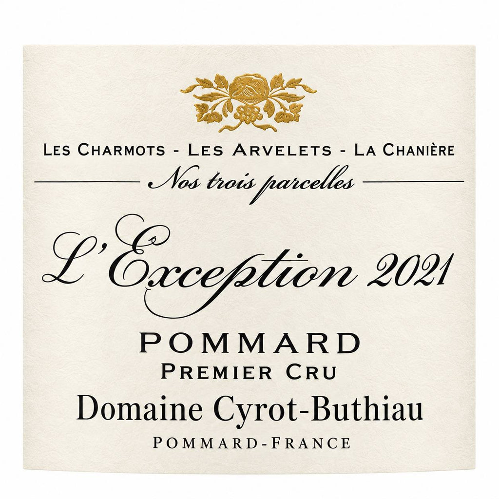 Domaine Cyrot-Buthiau Pommard 1er Cru “L’Exception” 2021 – etiket