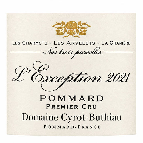 Domaine Cyrot-Buthiau Pommard 1er Cru “L’Exception” 2021 – etiket