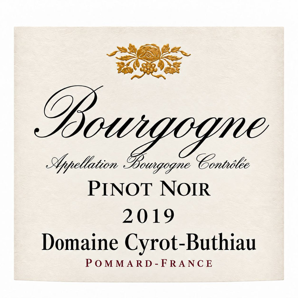 Domaine Cyrot-Buthiau Bourgogne Pinot Noir 2019 – etiket