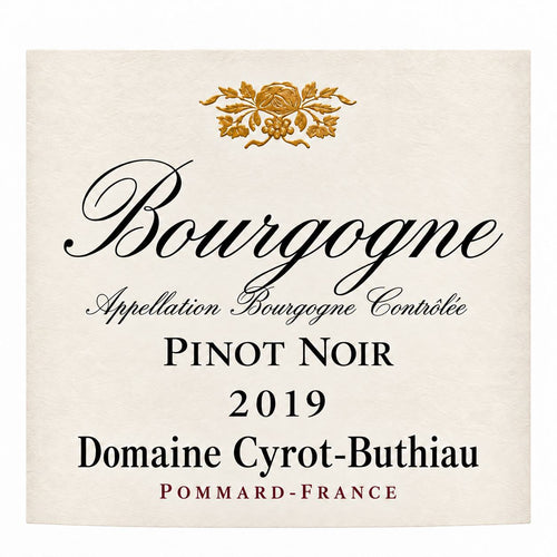 Domaine Cyrot-Buthiau Bourgogne Pinot Noir 2019 – etiket
