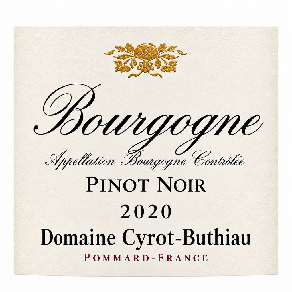 Domaine Cyrot-Buthiau Bourgogne Pinot Noir 2020 – etiket