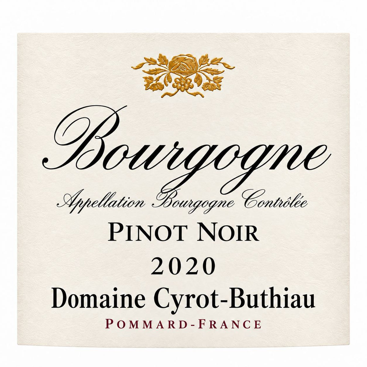 Domaine Cyrot-Buthiau Bourgogne Pinot Noir 2020 – etiket