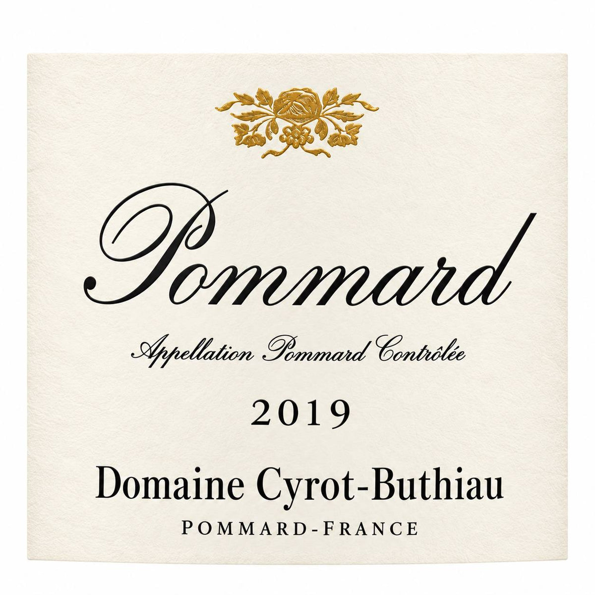 Domaine Cyrot-Buthiau Pommard 2019 – etiket