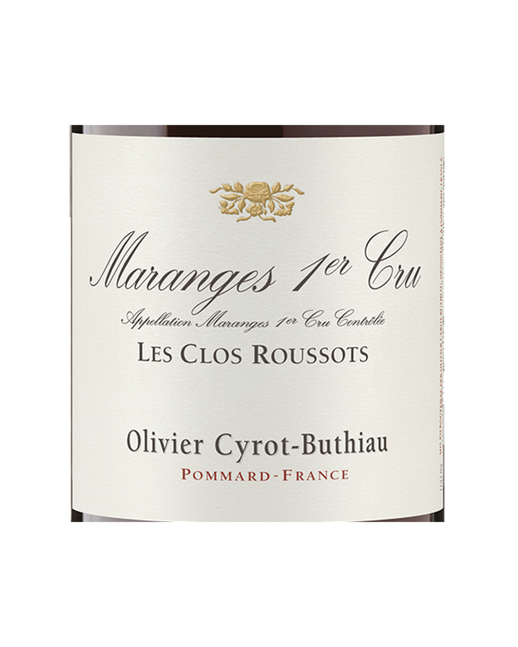 Domaine Cyrot-Buthiau Maranges 1er Cru "Les Clos Roussots" 2023 – etiket