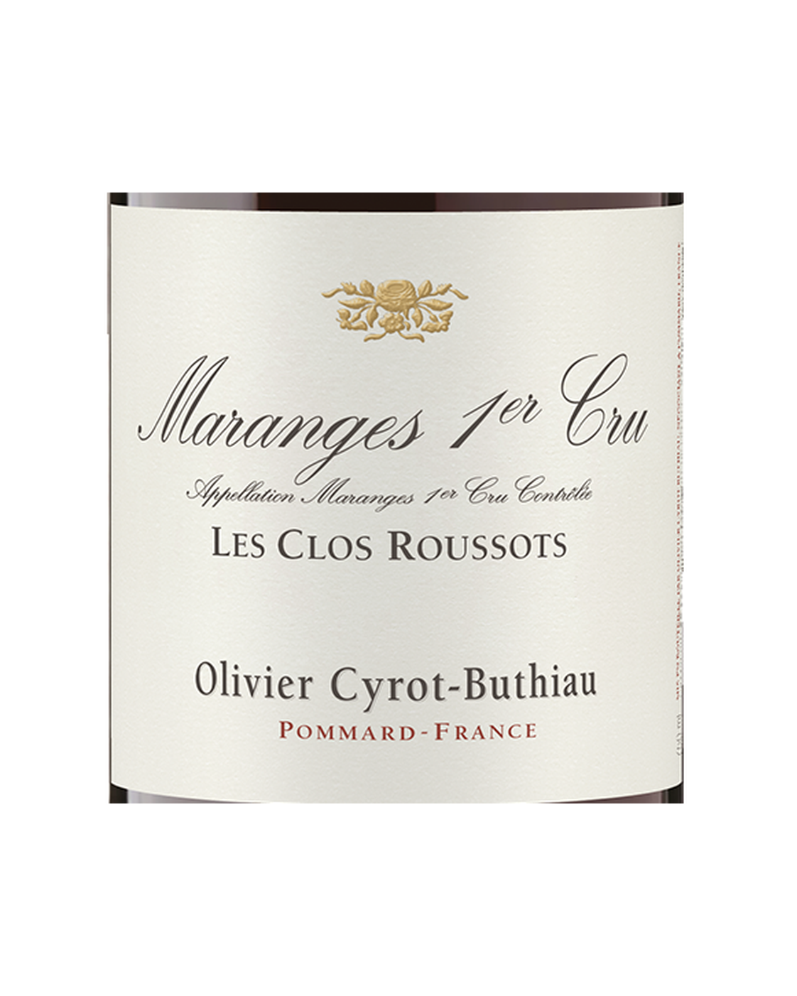 Domaine Cyrot-Buthiau Maranges 1er Cru "Les Clos Roussots" 2023 – etiket